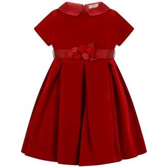 MonnaLisa ChicBaby Girls Red Velvet Dress