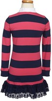 Thumbnail for your product : Ralph Lauren Rugby Stripe Long Sleeve Dress (Toddler Girls & Little Girls)