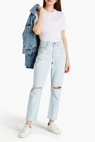 Thumbnail for your product : Nobody Denim Kennedy distressed high-rise straight-leg jeans