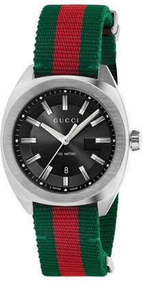 Gucci Stainless Steel & Nylon Web Watch