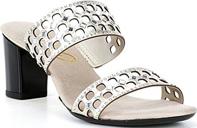 Onex Sonia Embellished Leather Dress Slide Sandals