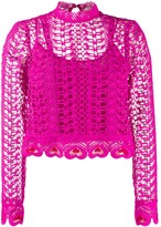 Thumbnail for your product : Temperley London Sunrise heart embroidered blouse