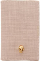 Alexander McQueen - Pochette rose et dorée Skull