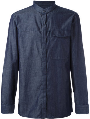 Emporio Armani plain shirt - men - Silk/Cotton - L