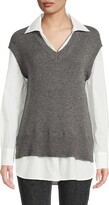 Thumbnail for your product : Elie Tahari Wool Cashmere Sweater Vest Shirt