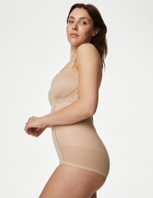  Irisnaya Women Slimming Bodysuits Shapewear Tops Tummy  Control Body Shaper Spaghetti Strap Camisole Leotards Bodycon Jumpsuit