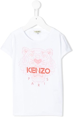 Kenzo Kids tiger print cotton T-shirt