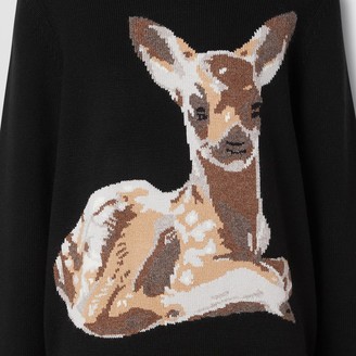 Burberry Deer Intarsia Woo Sweater