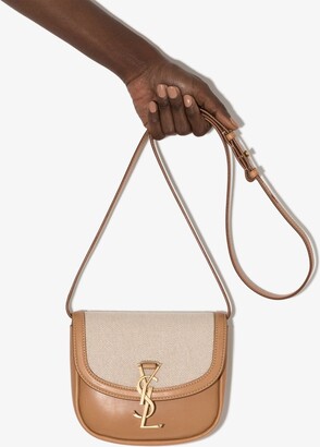 Saint Laurent Neutral Kaia Small Leather Shoulder Bag
