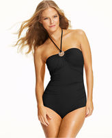 Thumbnail for your product : MICHAEL Michael Kors One-Piece Halter Logo Swimsuit