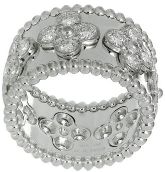 Van Cleef & Arpels Van Cleef & Aprels Perlee Clover Diamond Medium Band Ring