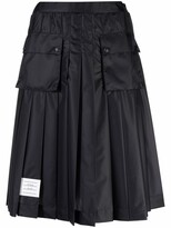 Thumbnail for your product : Thom Browne Cargo-Pocket Pleated Midi Skirt