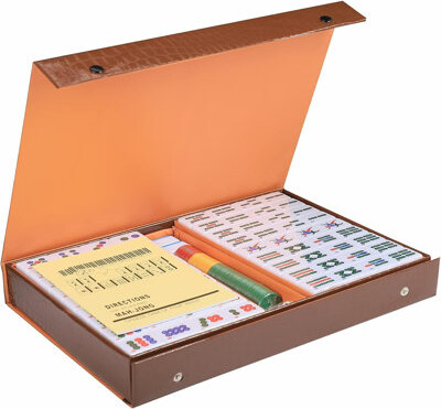 USA MJ TABLE Chinese Filipino Numbered Tiles Mahjong 144 Tiles 1.45" Easy-to-Read Game Set Mah-Jongg, Mah Jongg, Majiang