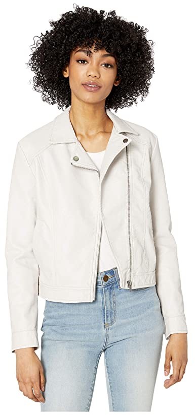 bb dakota white leather jacket