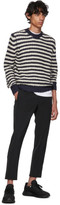 Thumbnail for your product : Prada Off-White and Navy Alpaca Striped Sweater
