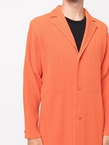 Thumbnail for your product : Homme Plissé Issey Miyake Pleated Single-Breasted Coat