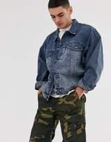 Thumbnail for your product : ASOS DESIGN oversized denim jacket in mid wash