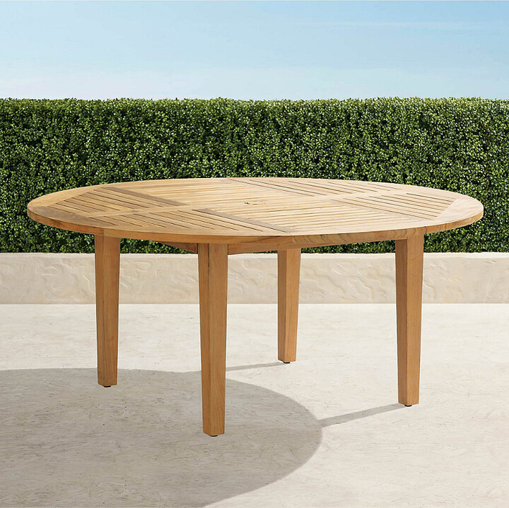 Classic 60" Round Gathering Table in Natural Teak