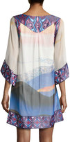 Thumbnail for your product : Diane von Furstenberg Vail Sandscape-Print Silk Shift Dress