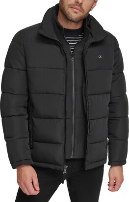 Calvin Klein Men's Puffer With Set In Bib Detail, Created for Macy's