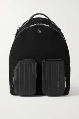 Rimowa Never Still Leather-trimmed Canvas Backpack - Black