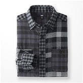 Thumbnail for your product : Uniqlo MEN Flannel Mixed Check Long Sleeve Shirt