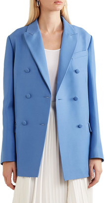 Valentino Oversized Double-breasted Wool And Silk-blend Blazer