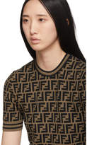 Thumbnail for your product : Fendi Black and Brown Knit Forever T-Shirt