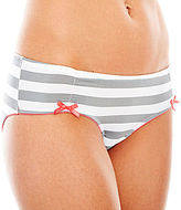 Thumbnail for your product : JCPenney Flirtitude Microfiber Ruched Hipster Panties