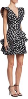 Thumbnail for your product : ML Monique Lhuillier Floral Ruffled Jacquard A-Line Dress