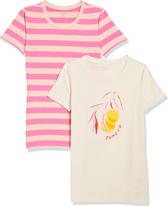 Amazon Essentials Women's Classic Fit Short Sleeve Crewneck Graphic T-Shirt