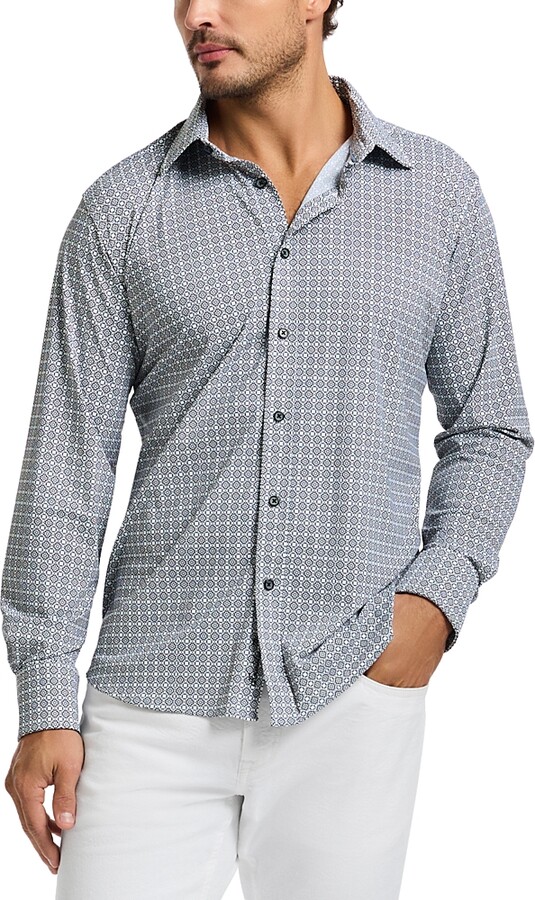 Robert Graham Gresham Printed Long Sleeve Button Front Shirt