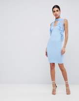 Thumbnail for your product : TFNC Plunge Front Midi Dress With Frill
