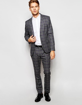 Selected Exclusive Multi Color Check Pants in Skinny Fit