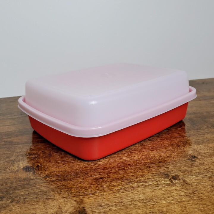 Tupperware Jr Season-N-Serve Marinade Container Paprika Red #1519 & 1518