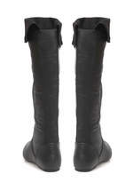 Thumbnail for your product : Evans Black Material Mix Long Boots