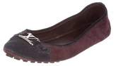 Thumbnail for your product : Louis Vuitton Suede Logo Flats