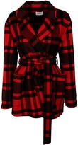 Thumbnail for your product : P.A.R.O.S.H. Checked Belted Coat