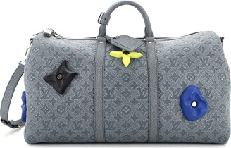 Louis Vuitton Keepall Bandouliere 50 Black/Black in Taurillon