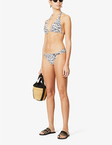 Thumbnail for your product : Melissa Odabash Grenada animal-print mid-rise bikini bottoms
