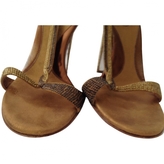 Thumbnail for your product : Azzaro Metallic Leather Sandals