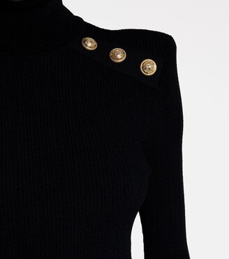 Balmain Ribbed-knit turtleneck sweater