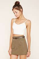 Thumbnail for your product : Forever 21 Belted Patch Pocket Mini Skirt