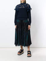 Thumbnail for your product : Sacai pleated midi skirt