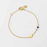 Thumbnail for your product : Lapis Yvonne Henderson Jewellery Gold Moon Bracelet With Lazuli
