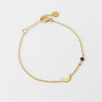 Lapis Yvonne Henderson Jewellery Gold Moon Bracelet With Lazuli