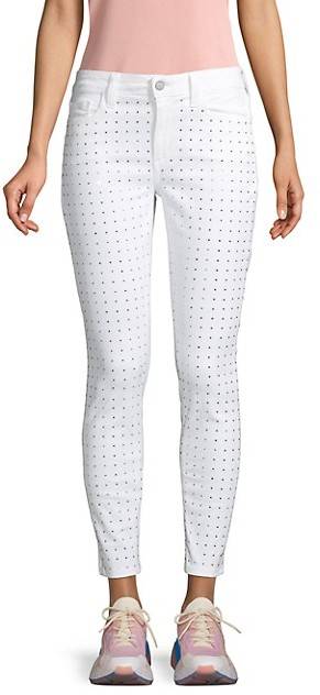 rhinestone studded jeans