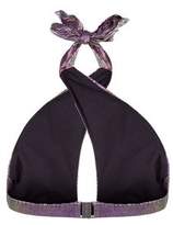 Thumbnail for your product : New Look Purple Snakeskin Texture Bikini Top