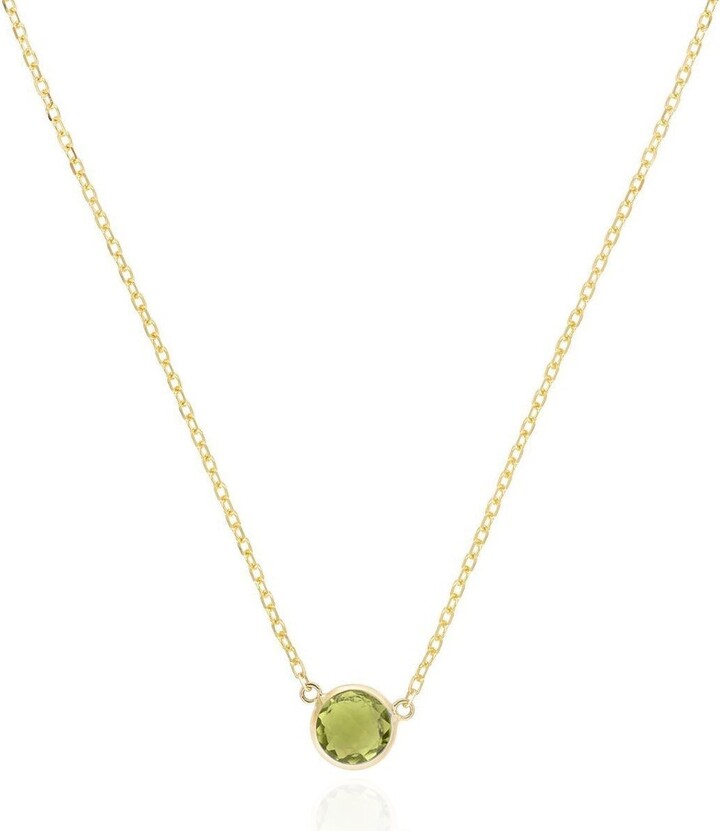 The Lovery Peridot Single Bezel Necklace