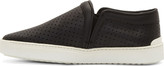 Thumbnail for your product : Rag and Bone 3856 Rag & Bone Black Perforated Leather Kent Slip-On Shoes